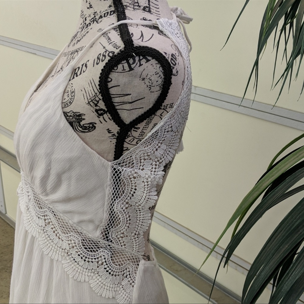 Lulus white open back lace dress - Picture 3 of 4